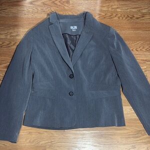 Worthington Gray Blazer Tailored Suit Jacket
